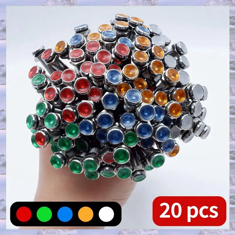 

ATP2 Top Deals 20Pcs 6Mm Metal LED Warning Indicator Light Signal Lamp Pilot Onboard Display Lights With Wire 3V