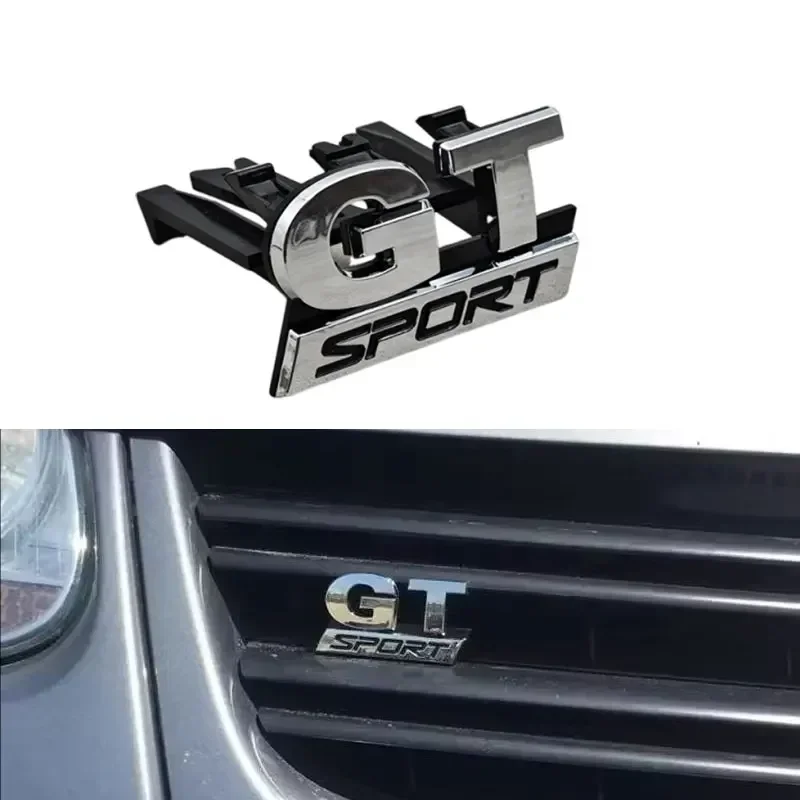 

3D ABS Chrome GT Sport Logo Эмблема Автомобильная передняя решетка Значок для Polo Golf 5 MK5 Passat B5 Touran Bora Аксессуары