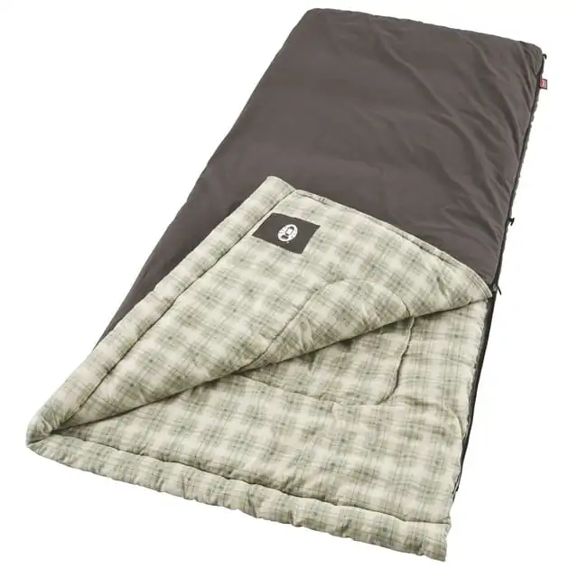 

Coleman Heritage 10-Degree Cold Weather Rectangular Big and Tall Sleeping Bag, Brown, 40" X 84