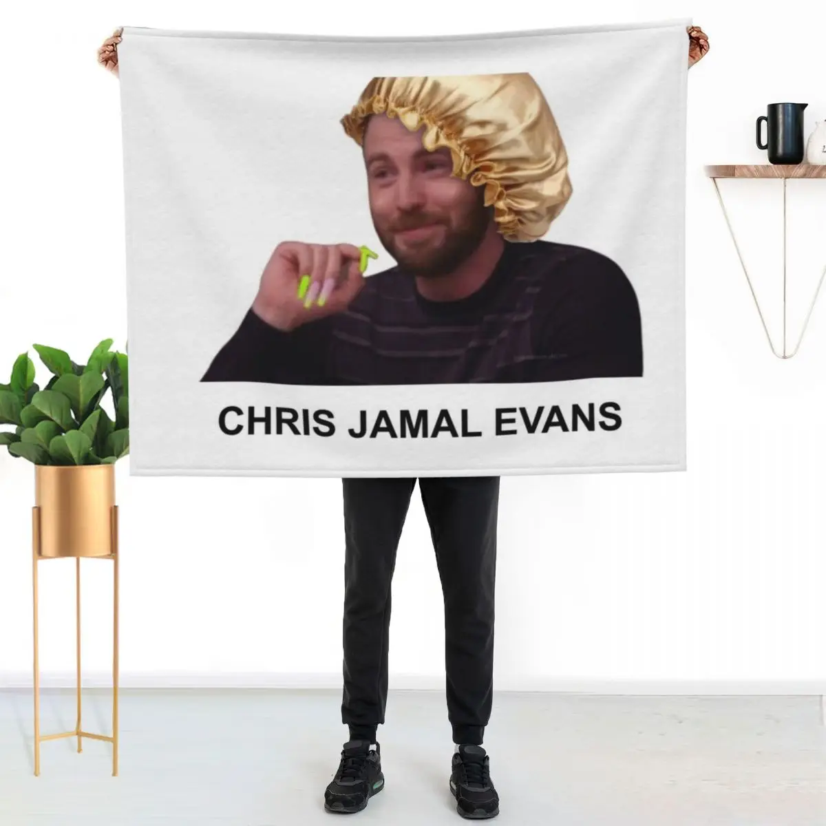 Chris Jamal Evans Meme Throw Blanket Large Moving Nap Decoratives Plush Travel Blankets