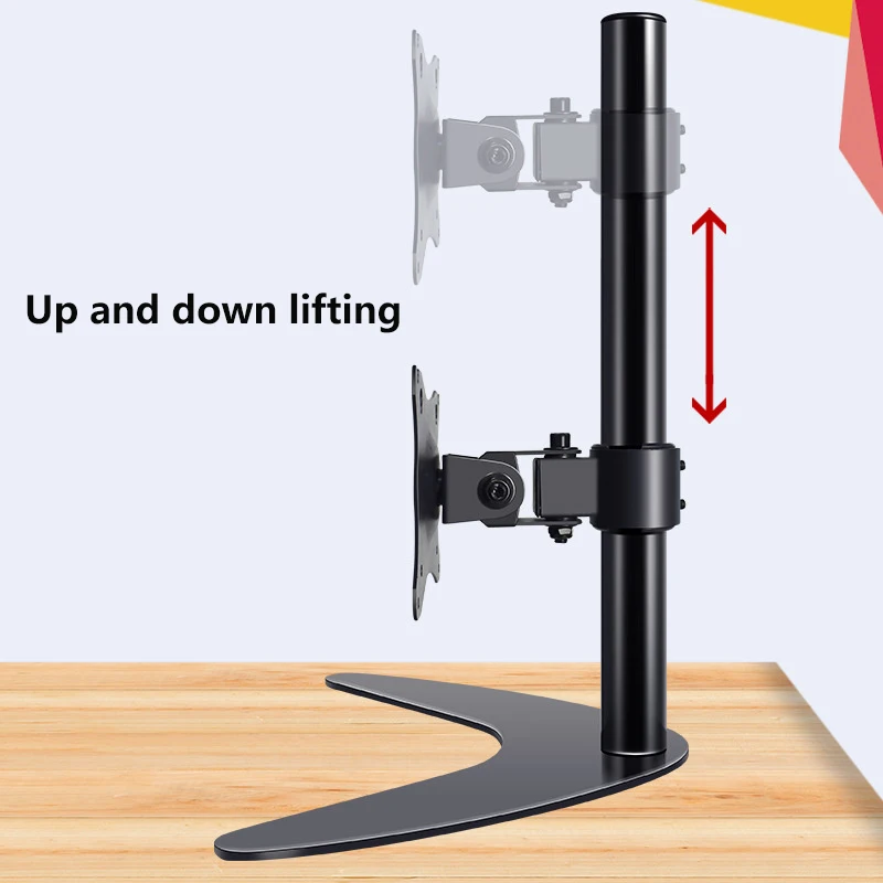 Programmer LCD Computer Monitor Punch-free Desktop Computer Height Lifting Bracket Base Rotation Suitable For 22/24/27 Inches