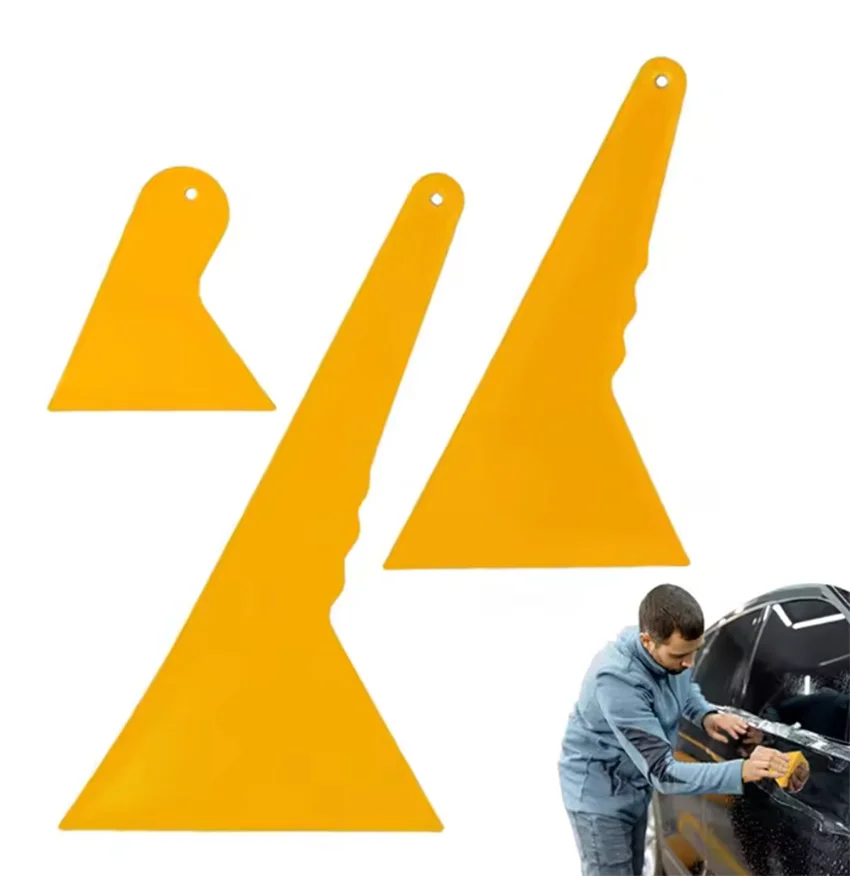 Car Window Tint Plastic Triangle Squeegee For Vinyl Wrap PPF Film Installation Auto Wrapping Tool
