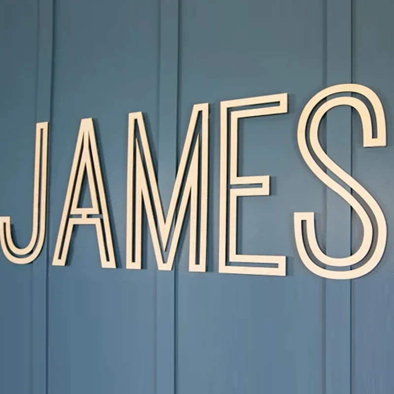 Wooden Name Cutouts for Nursery Large Custom Name Cutout  Nursery Name Sign Freestanding Wooden Name Sign