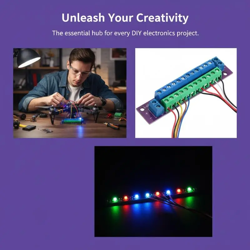 

12 Position Double Layer Power Distribution Terminal Block 2 Input 13 Output For Model Train DCAC Voltage Distribution