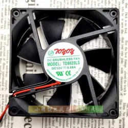 Original New Cooler Fan for TD8020LS 12V 0.08A 8CM 8020 Silent Chassis Cooling Fan 80*80*20mm