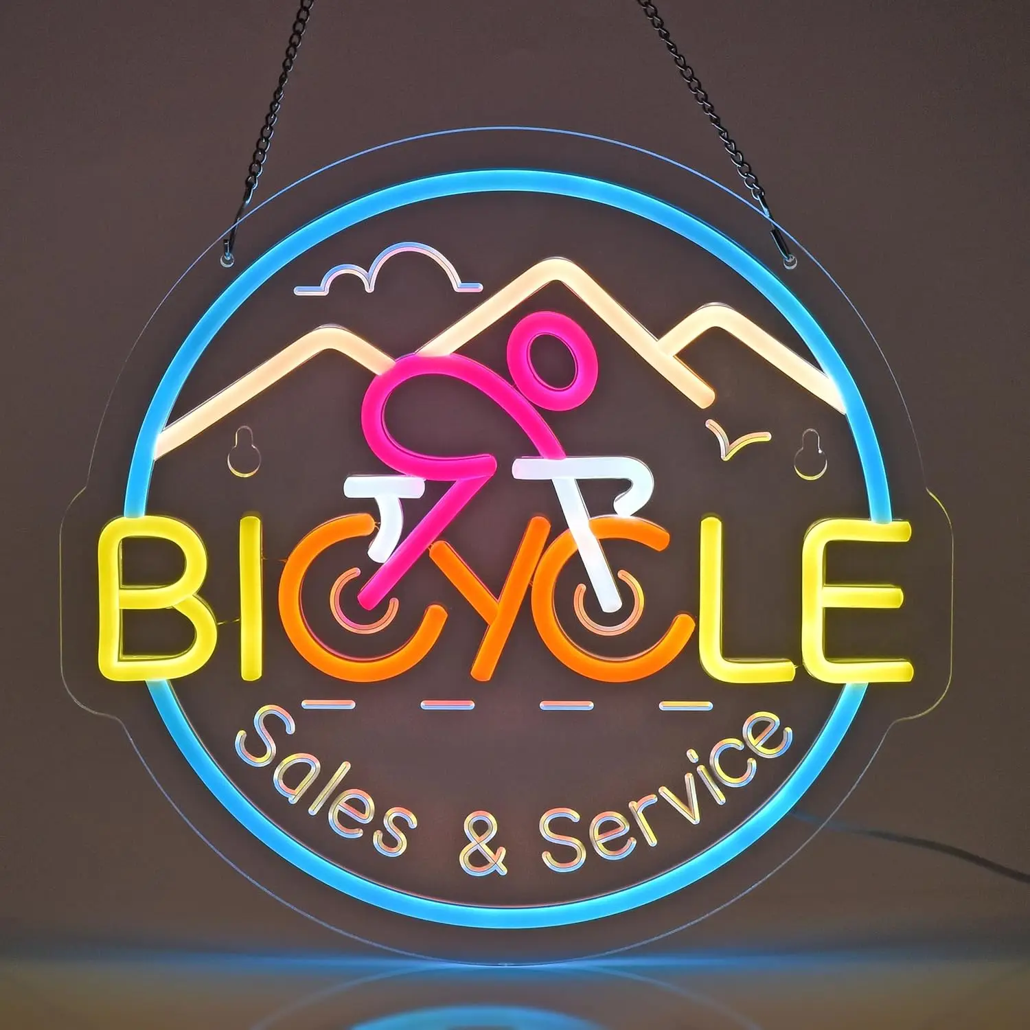 

Неоновая вывеска для велосипедных магазинов и сервисных центров, настенный светильник USB LED для велосервисов, гаражей, спален, декоративный подарок