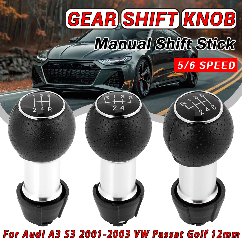 

﻿ 5/6 speed Car Accessories For Audi A1 A2 A3 8L 8P A4 B5 B6 B7 B8 B9 A5 A6 C5 C6 C7 C8 C9 A7 Gear Shift Stick Knob Car-Styling