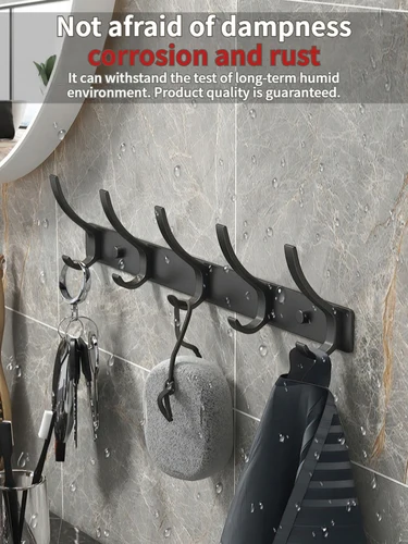 Imagen 2 del producto Sin taladro, puerta detrás del gancho, almacenamiento, colgante de pared, colgador de ropa, gancho para abrigo, colgador sin perforaciones, organizador de dormitorio, almacenamiento, accesorios de cocina