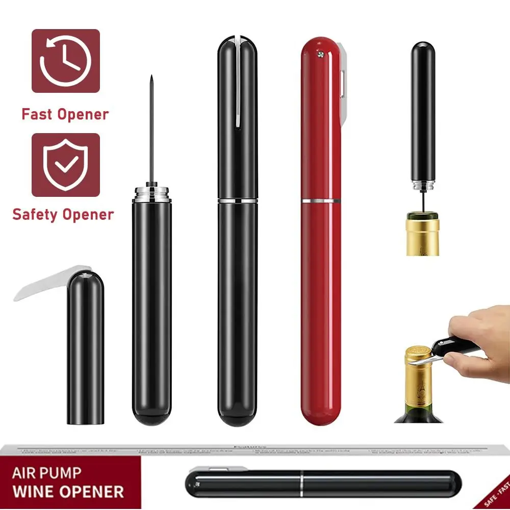 Pin Air Pressure Pump Finger Ring Openers Pen Type Wine Cork Remover Wine Bottle Opener Pocket Bottle Opener Wine Corkscrew