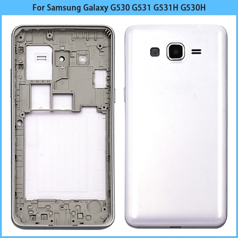 New G530 Full Housing Case For Samsung Galaxy Grand Prime G531 G530F G531H Battery Back Cover Rear Plastic Middle Frame Bezel