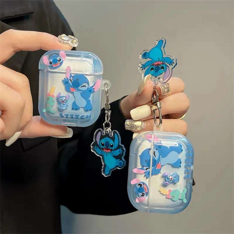 Miniso Stitch Bluetooth наушники защитный чехол Airpods 4 Pro 2 3 мультфильм аниме окружающий брелок кулон подарки для мальчиков и девочек Miniso Stitch Bluetooth наушники защитный чехол Airpods 4 Pro 2 3 мультфильм аниме окружающий брелок кулон подарки для мальчиков и девочек