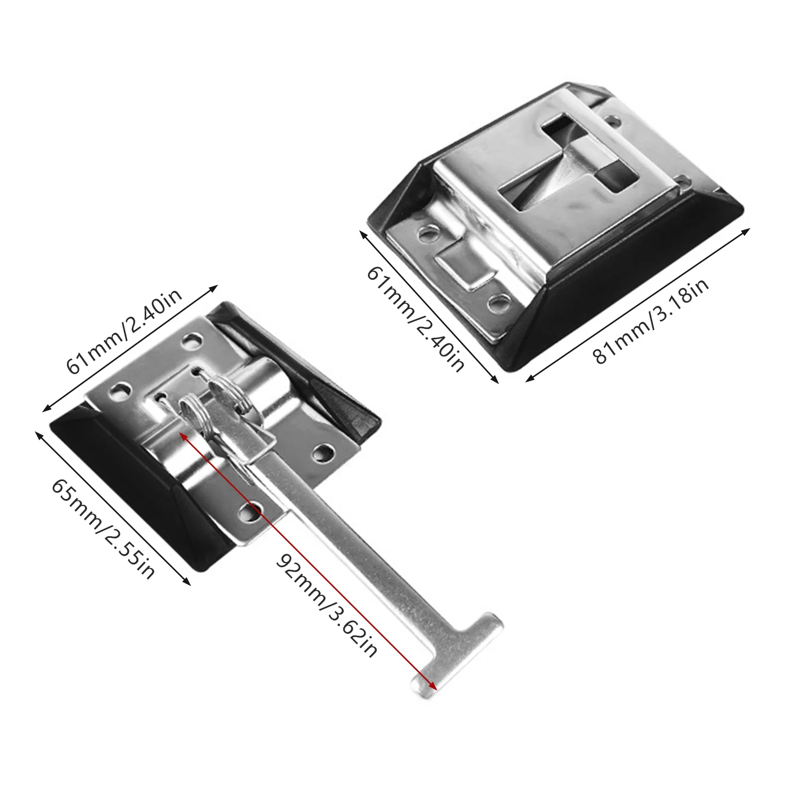 T-Style RV Door Catches, Door Holder, Door Catch with 16 rivets, Trailer, Cargo, Camper, Motorhome