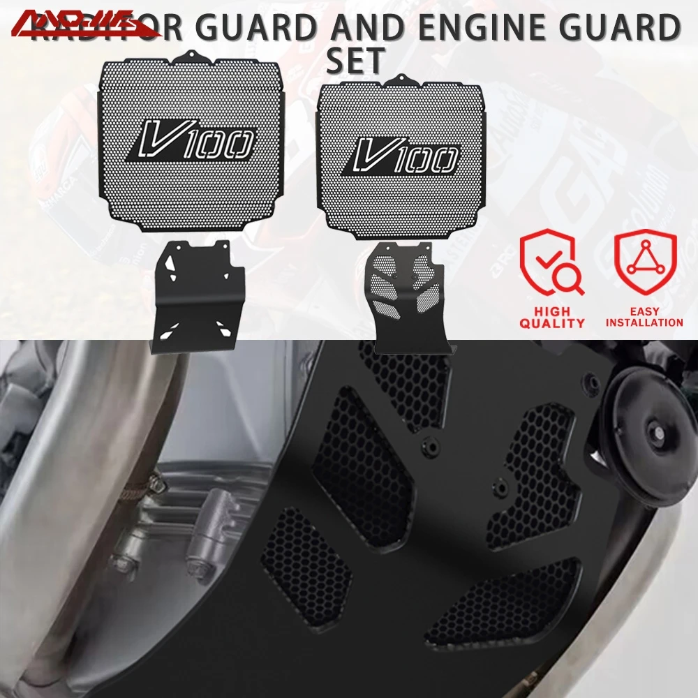 

2025 Motorcycle Skid Plate Bash Frame Guard Protection Cover Under Engine Protect For Moto Guzzi V100 V 100 Mandello S 2022-2024