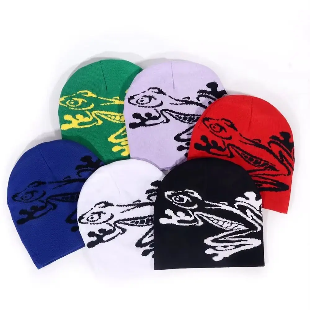 High Quality Frog Knit Hat Keep Warm Ear Protection Winter Autumn Hats Ladies Casual Cap for Woman/Men