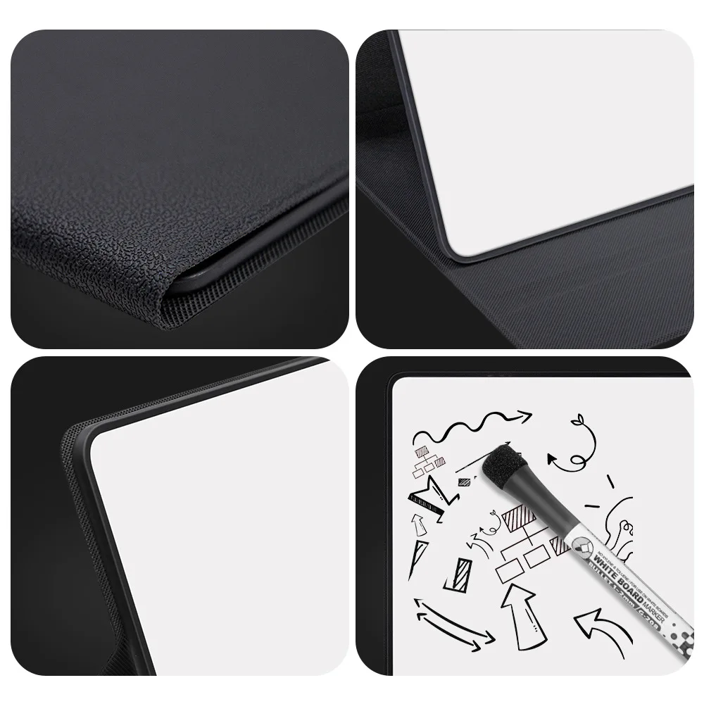 Mini Note Desktop Magnetische Lederhülle Whiteboard Büro Nachricht Kinderheim Entwurf Tafel
