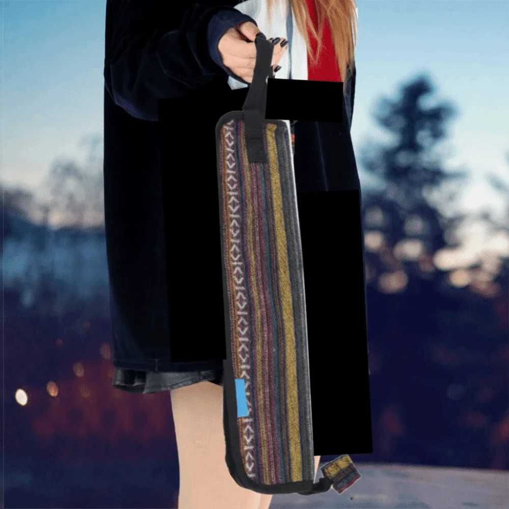 Colorful ​Drum Stick Bag​ ​With Handle​ Portable Hanging Bag​ ​Drum Stick Holder​ National style ​Drumstick Case​