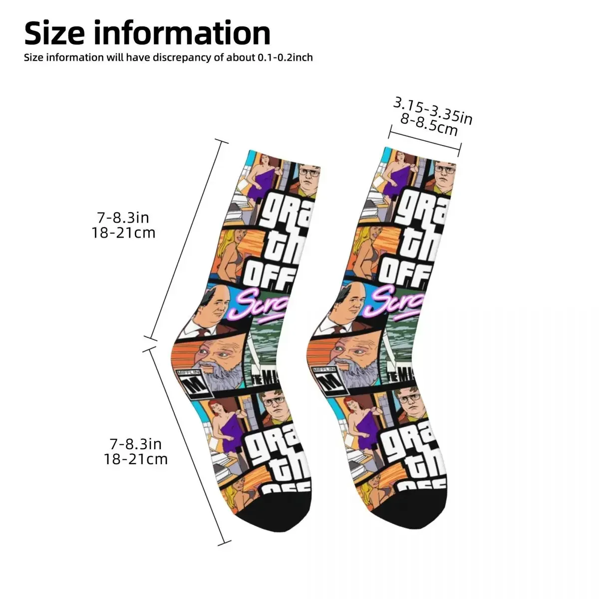 Calcetines Scranton de oficina Grand Theft para hombre y mujer, medias cálidas y frescas de invierno, calcetines de baloncesto absorbentes para el sudor