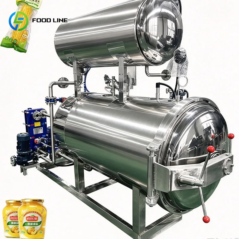 Industrial Full Immersion Retort Machine for Bottled Coffee Tea Syrups and Flavored Drinks Customized