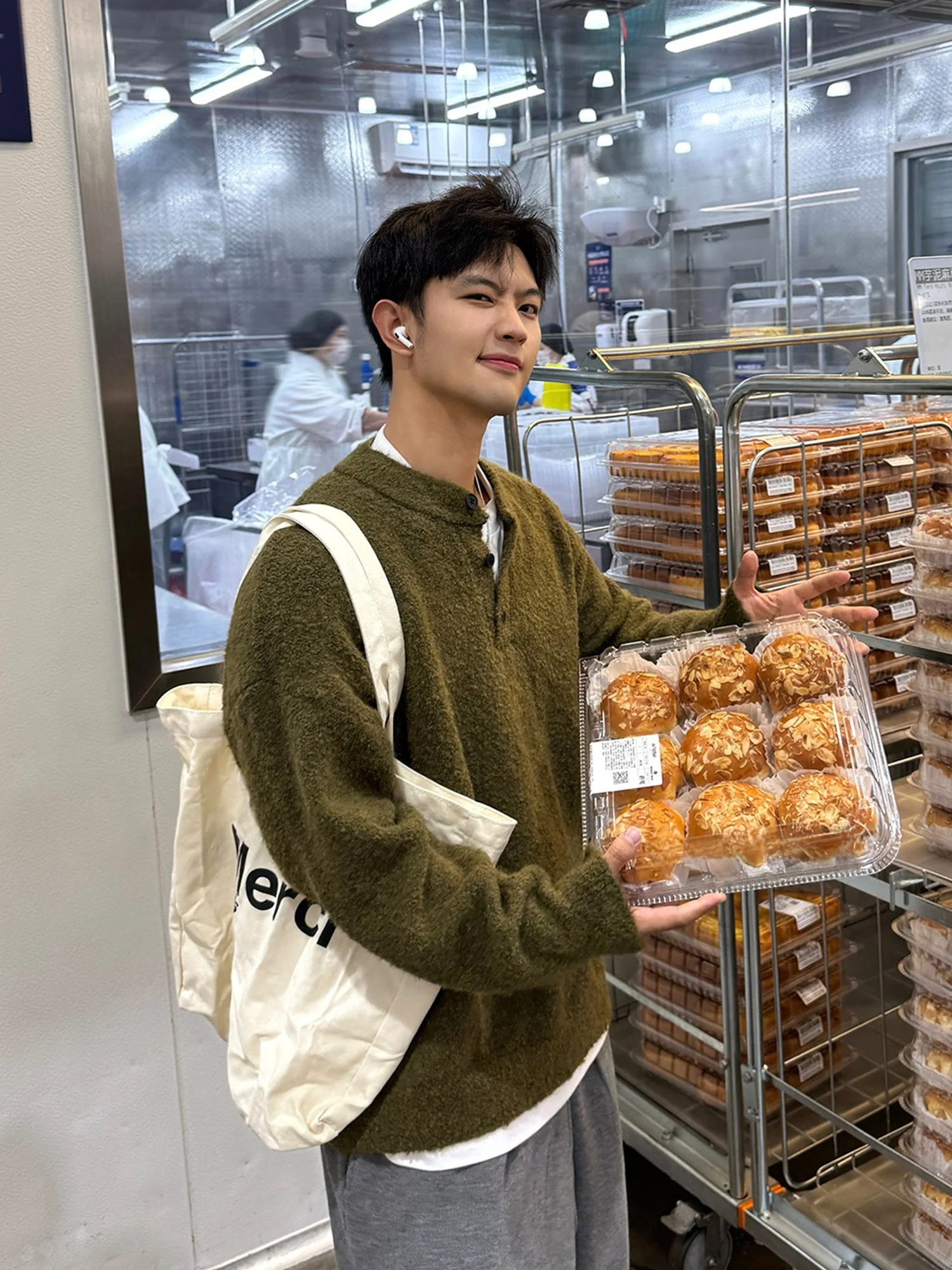 

Retro American Sle Henry Collar Sweater ex Loose Fit Knitted Winter Warm Casual Faion Couple's Sweater