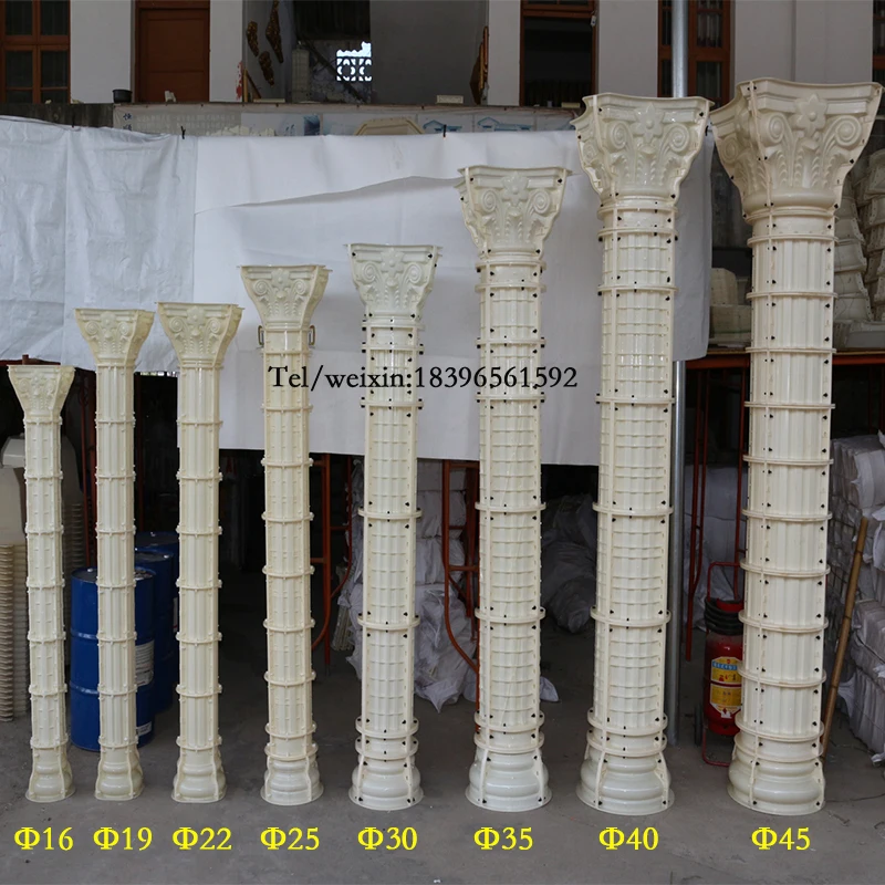 European component ABS plastic steel prefabricated cast-in-place thickened reinforced Roman column mold cylinder villa door pill