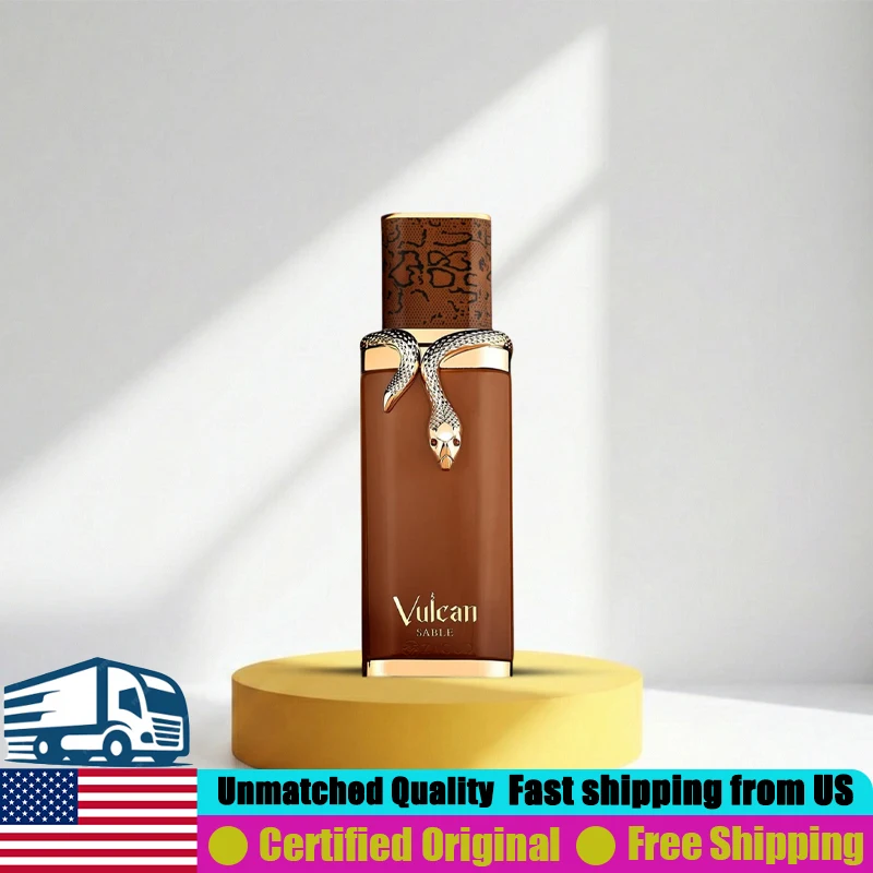 

French Avenue Vulcan Sable EDP Spray 3.4 Oz Original Arab Perfumes 100 ML Portable Natural Lasting Aromatic Unisex Perfume Gifts