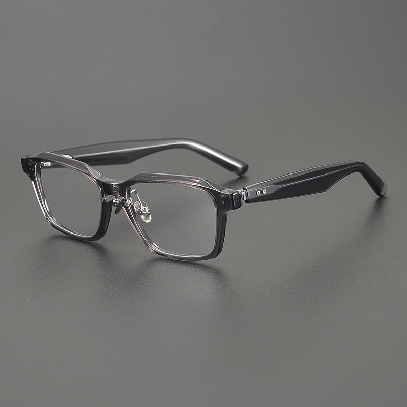 

2025 Big face handmade mens retro literary plate glasses frame can be equipped with myopia anti-blue lenses glasses frame female