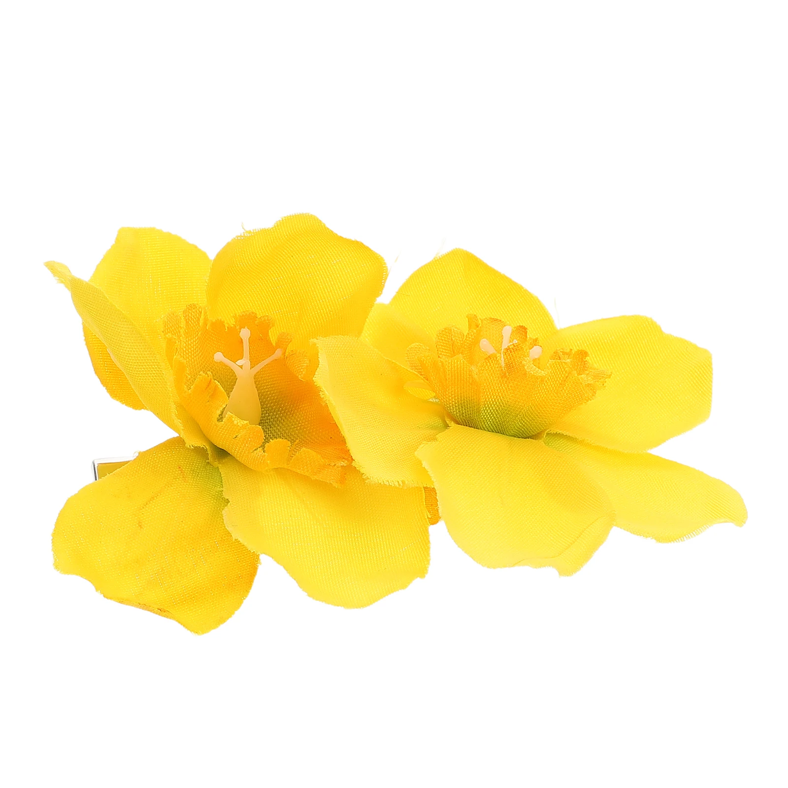 

Simulated Narcissus Hairpin Realistic Design Tame Frizzy Bangs Versatile Usage Secure Clip French Pin Ancient Headdress Daffodil