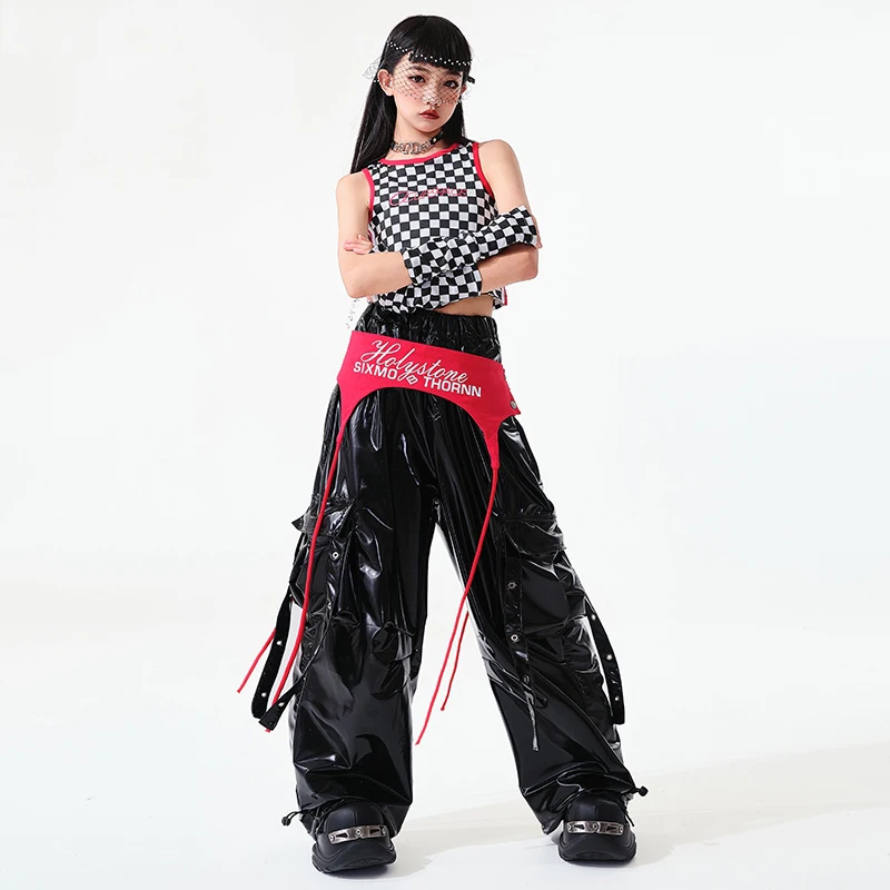 Kind Ballroom Dance Kleidung Für Mädchen Gruppe Jazz Dance Kostüm Kpop Outfit Kinder Kühlen Hip Hop Kleidung Straße Tragen SL13231