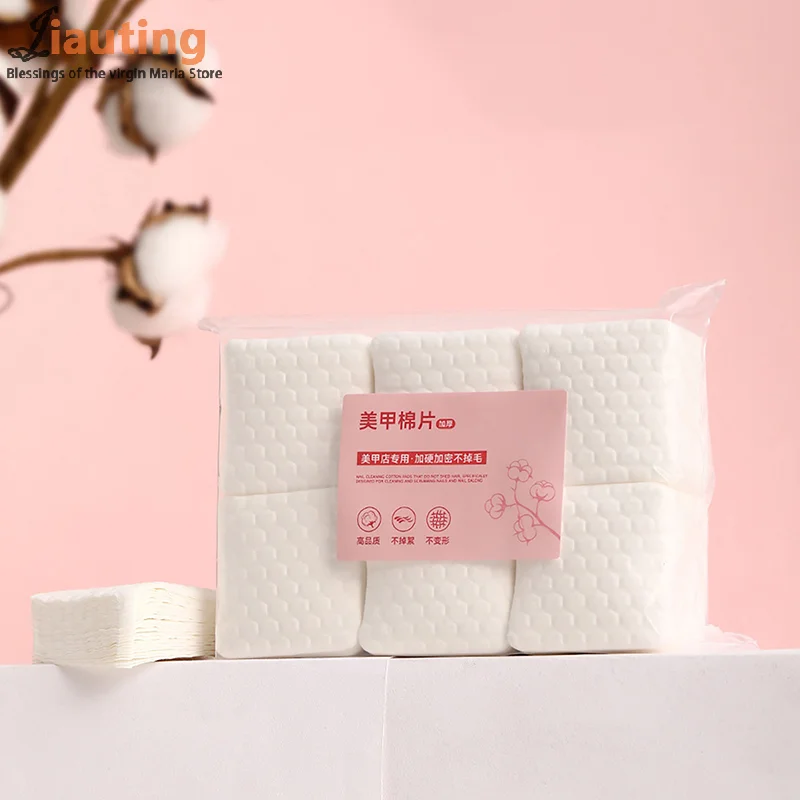 200/500 قطعة مهنة 100% وسادات قطنية لمناديل الأظافر خالية من الوبر مسمار القطن هلام مزيل طلاء الأظافر أدوات تنظيف الفن