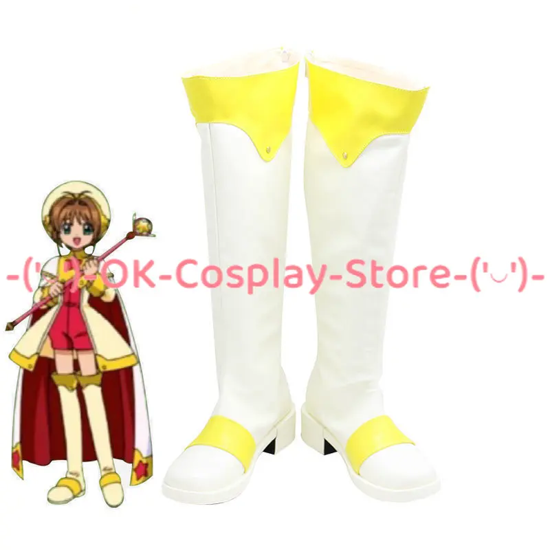 

Anime Card Captor Sakura Cosplay Shoes Halloween Carnival Boots Anime PU Leather Shoes Custom Made