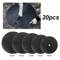 20pcs Outdoor Gardens Tree Protector Mats 15cm 27cm 32cm 42cm 52cm Disc Shrub Tree Guard Weeding Pad Weed Barrier Plant Covers