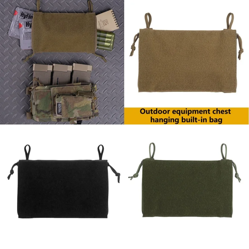 

Chest Rig Expansion Bag - Built-in Gear Organizer with Internal Pockets, Compatible with Plate Carriers & Outdoor Equipment