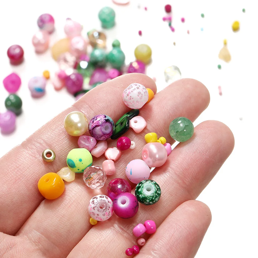 20g/Lot 2~8mm Mixed Leaves Beads Flowers Butterfly Acrylic Spacer Bead For Jewelry Making DIY Bracelets Accessories Supplies