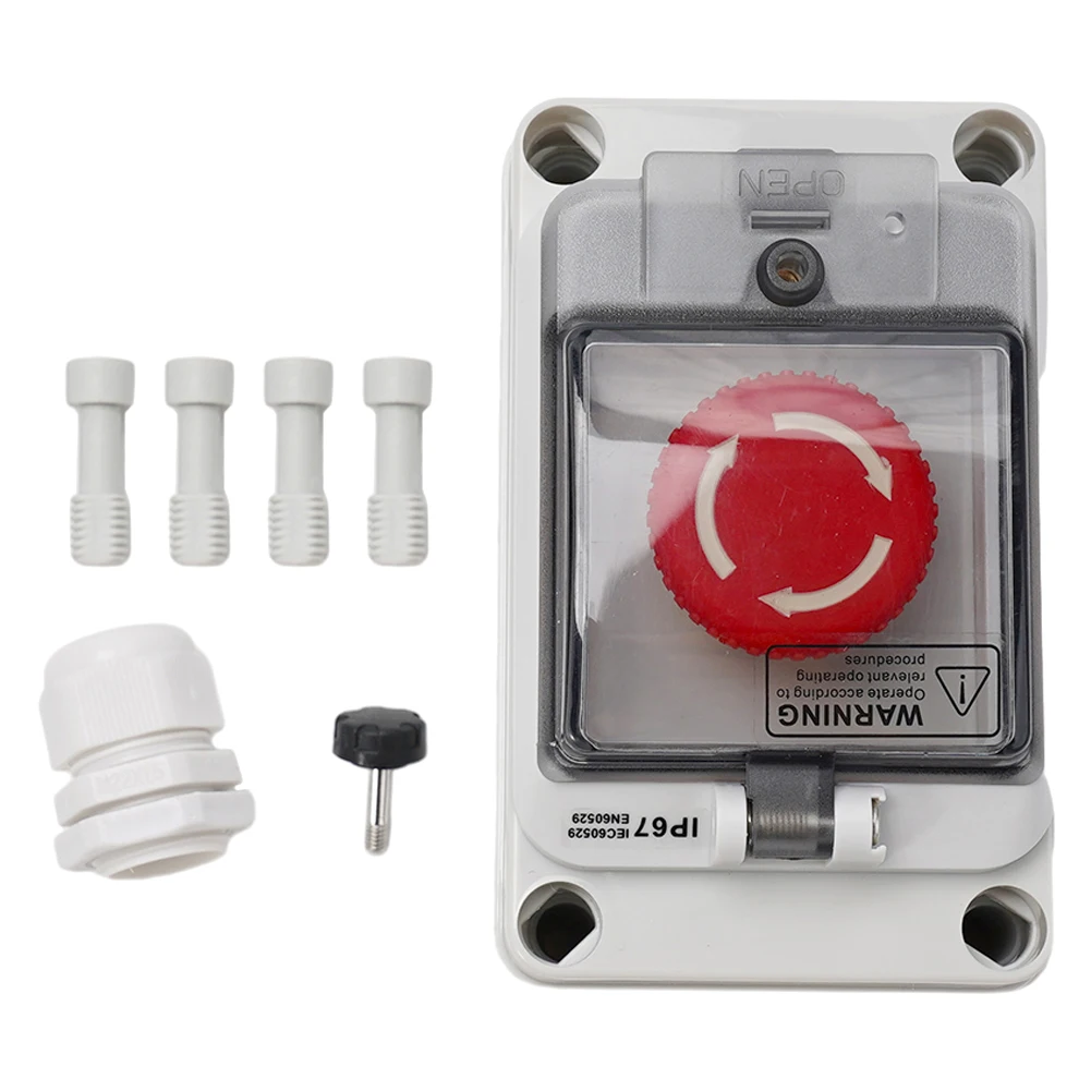 

Outdoor Waterproof Button Box Emergencys Stop Self-reset Self-locking Button Switch Ransparent IP66 Short Circuit Protection Box