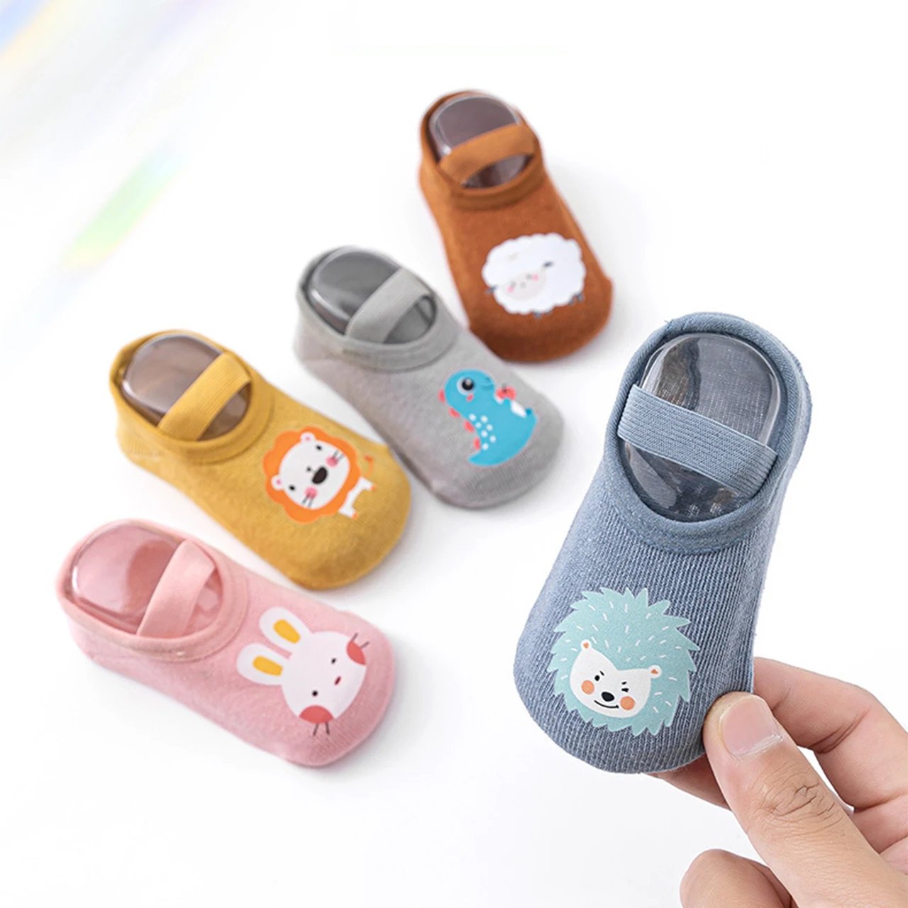 0-3Year Newborn Walking Socks Indoor Anti Slip Baby Shoe Covers Spring Autumn Kids Footwear Cute Cartoon Infant Soft Soled Shoes