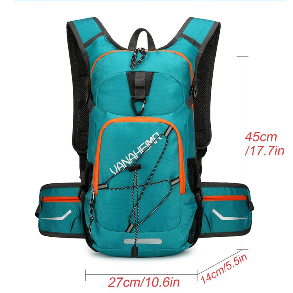 Mochila Reflexiva de Hidratação com Bexiga de Água, Mochila Leve para Caminhadas, 2L, 1L