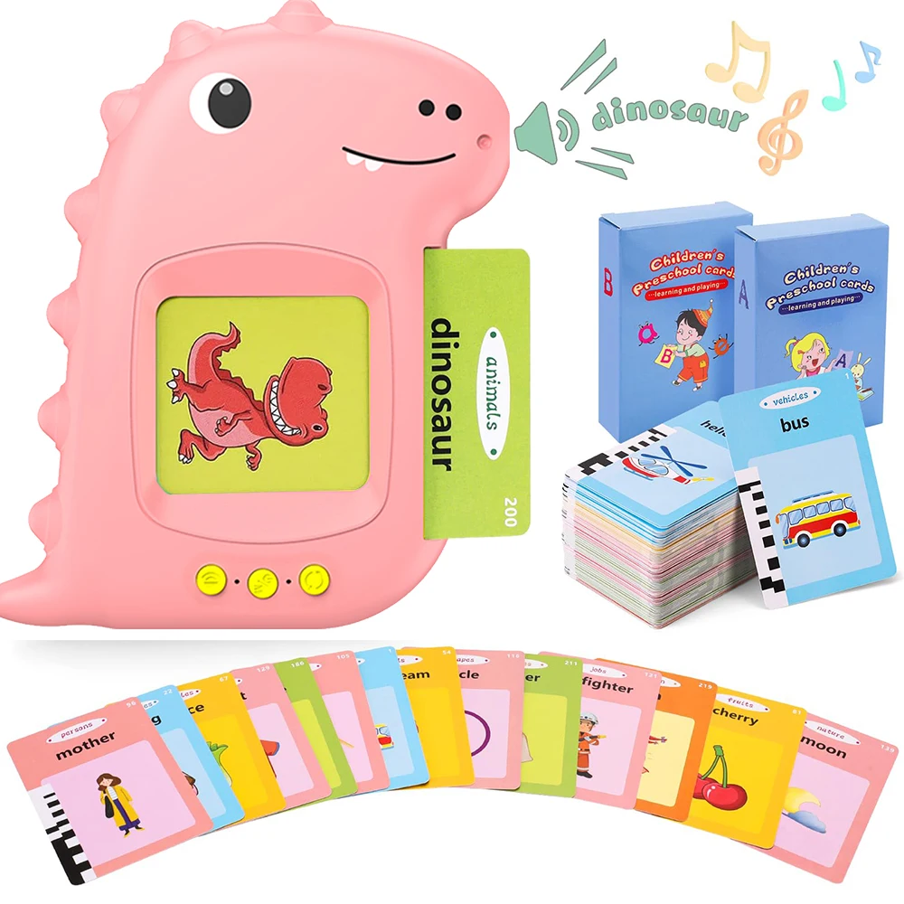 

Kids Toddler Talking Flash Cards with 224 Sight Words Montessori Speech Therapy Autism Sensory Toys Learning Educational Gifts