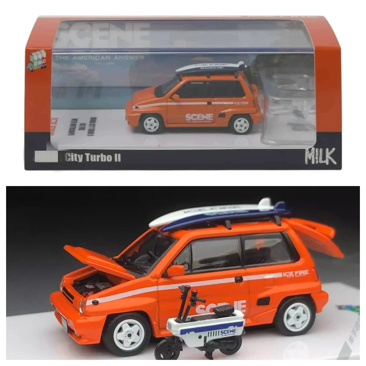 INNO64 x Scene by Ice Fire 1:64 City Turbo II Diecast Model Car Collection Limited Edition Hobby Toys
