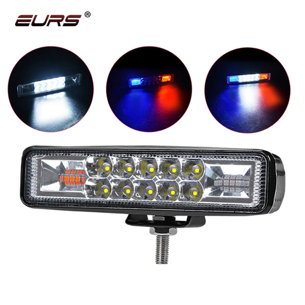 

Car LED Work Light Headlights Auxiliary Lights Jeep Wrangler JK TJ motorcycle 48W Red Blue Yellow White Strobe Inspection Lights