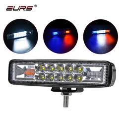 Car LED Work Light Headlights Auxiliary Lights Jeep Wrangler JK TJ motorcycle 48W Red Blue Yellow White Strobe Inspection Lights