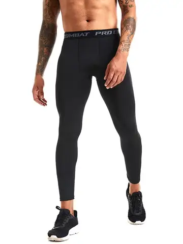 Men's Running Leggings Sportswear Quick Dry Gym Fitness Tights Workout Training Jogging Sports Trousers Compression Sport Pants