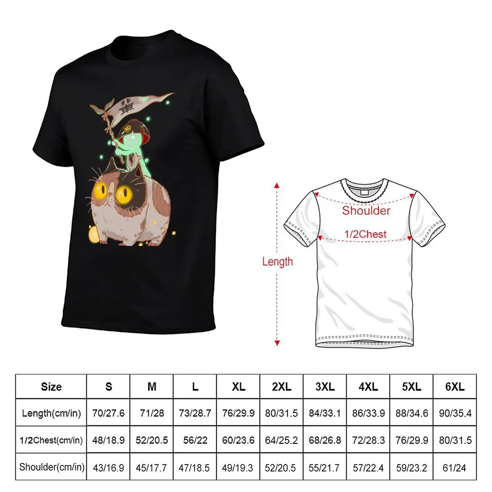 Yokai campanions T-Shirt Aesthetic clothing custom t shirt plus size clothes mens designer t shirt