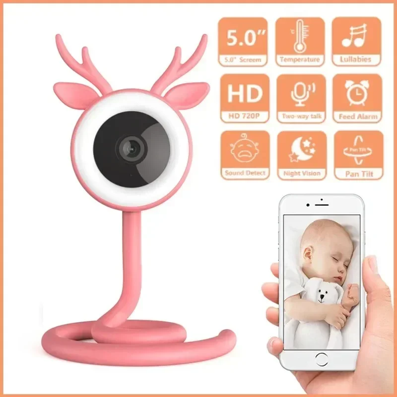 Hd 4mp Camera 1440P Wifi Voor Weergave Op Afstand Tweeweg Stem Intercom Huilen Monitoring Nachtzicht Babyfoon Mobiele App