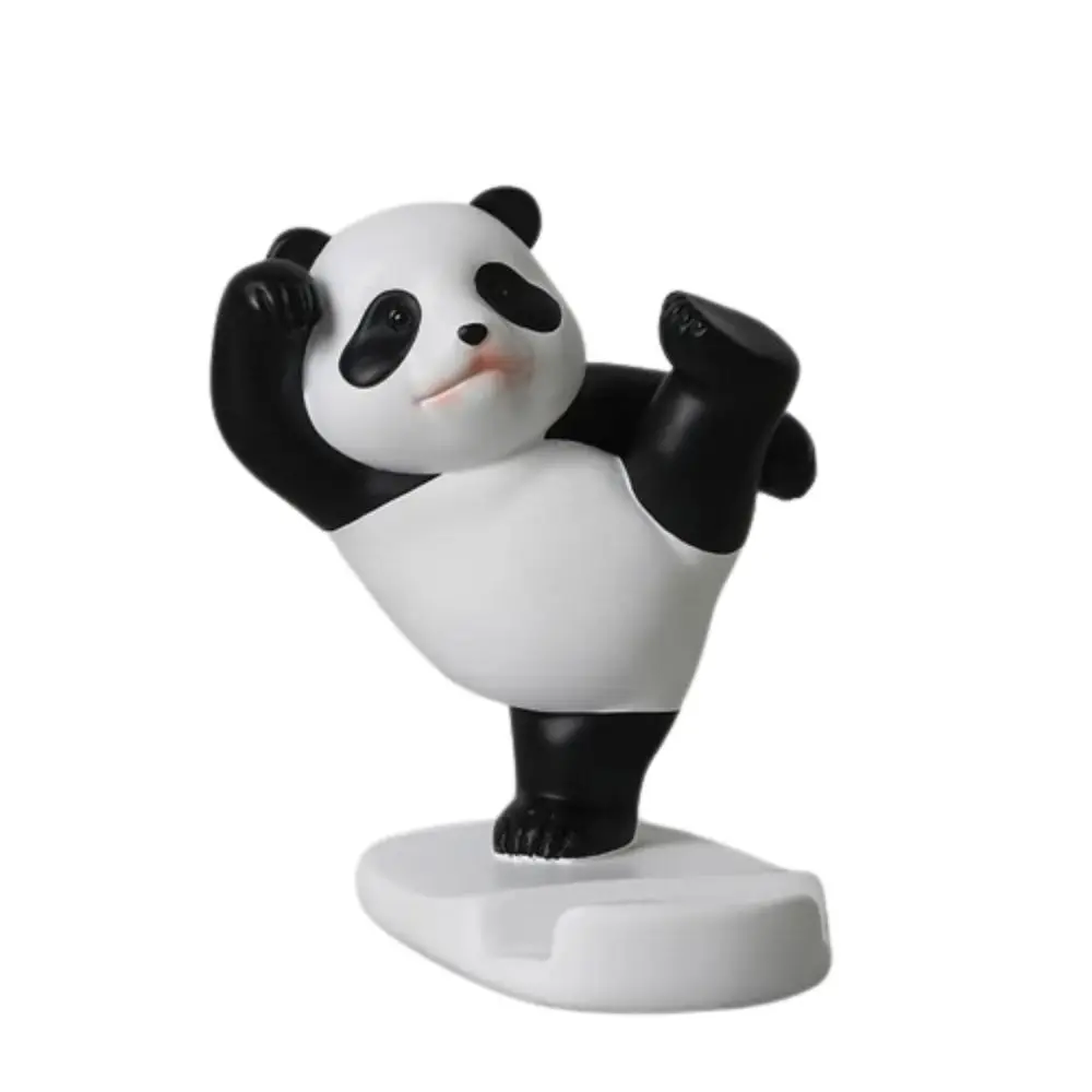 Bracket Stands Panda Mobile Phone Holder Panda Figurines Plastic Phone Stand Holder Cartoon Creative Mobile Phone Bracket