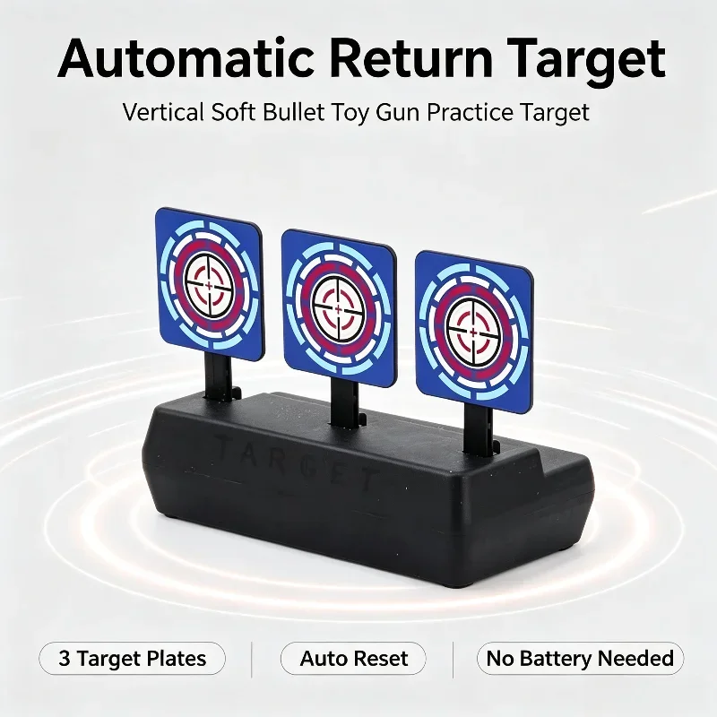 Hobby Practice Shooting Accessory Vertical Auto Rebound Target Mechanical Reset Soft Bullet Entertainment Training Target
