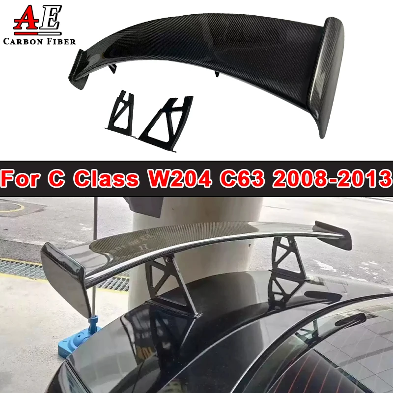 For Mercedes-Benz C Class W204 C63 C180 C260 Spoiler Carbon Fiber Rear Trunk Spoiler Guide Wing Rear Wing Accessorie Body Kit