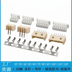 50Pcs MICRO JST 1.25 2/3/4/5/6 Pin Connector 1.25MM PITCH Horizontal Straight Header / Housing / Terminal 1.25-2p/3p/4p/5/6P