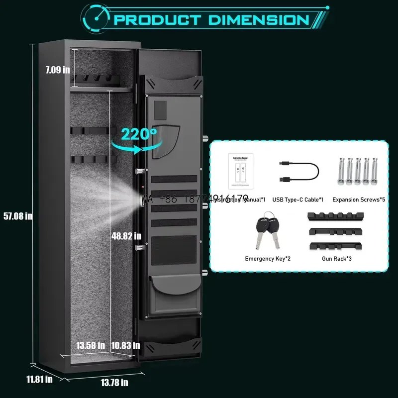wmwmnu Biometric Fireproof Commercial Safe Quick Access Large Capacity Advanced Fingerprint Digital Keypad Lock HomeODM OEM