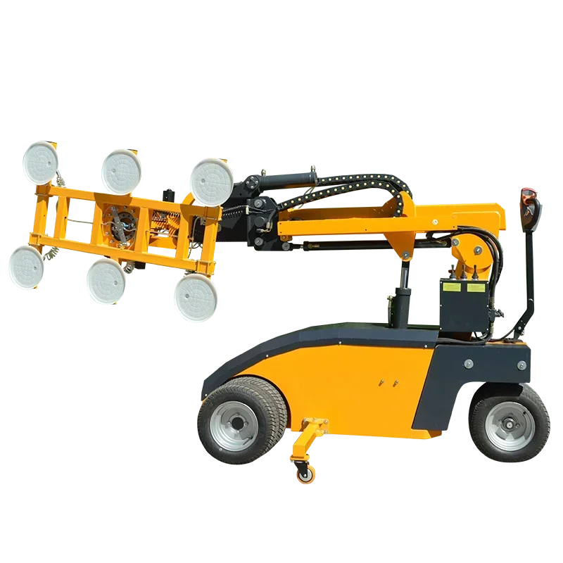 600 800kg Rough Terrain Outdoor Installing Use Glass Vacuum Lifter Glazing Robot Moving Trolley Suction Cup Lifter