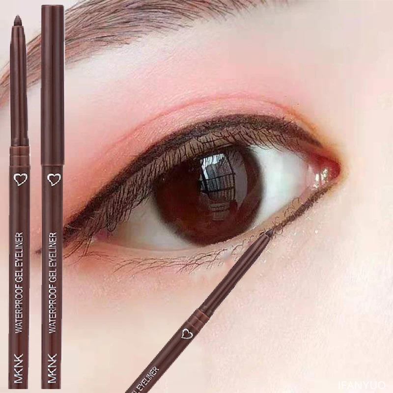 1/6Pcs 방수 아이 라이너 젤 펜 누워 누에 연필 오래 지속되는 빠른 건조 부드러운 뷰티 아이 라이너 스탬프 아이 메이크업